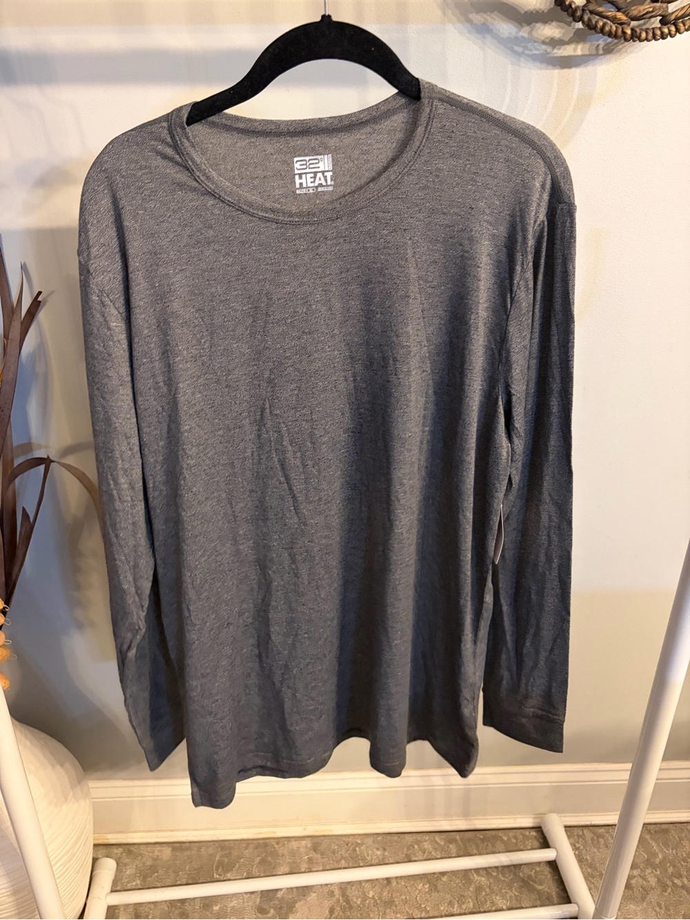 NWT ✨ 32 Degrees Men's Long-Sleeve Crewneck Shirt - Heather Gray - XL